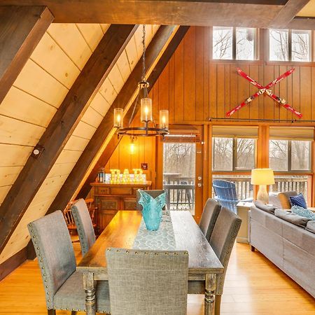A-Frame Cabin With Hot Tub 1 Mi To Beech Mountain! Exteriör bild
