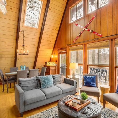 A-Frame Cabin With Hot Tub 1 Mi To Beech Mountain! Exteriör bild