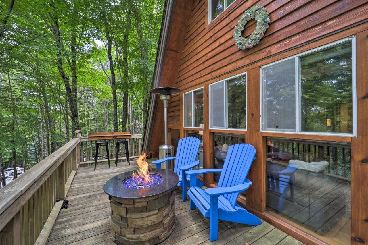 A-Frame Cabin With Hot Tub 1 Mi To Beech Mountain! Exteriör bild