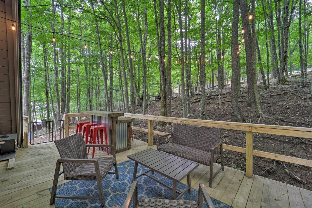 A-Frame Cabin With Hot Tub 1 Mi To Beech Mountain! Exteriör bild