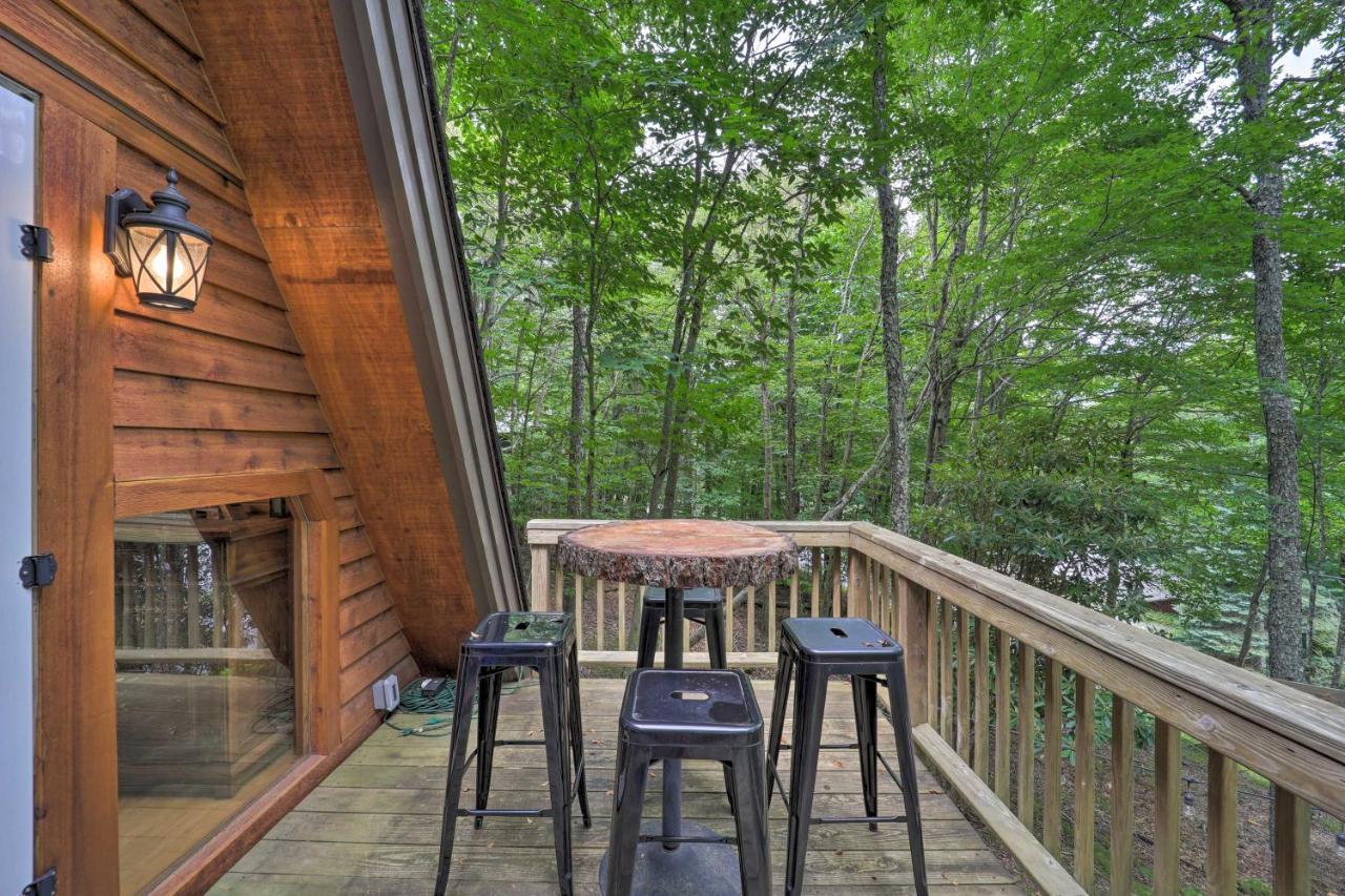 A-Frame Cabin With Hot Tub 1 Mi To Beech Mountain! Exteriör bild