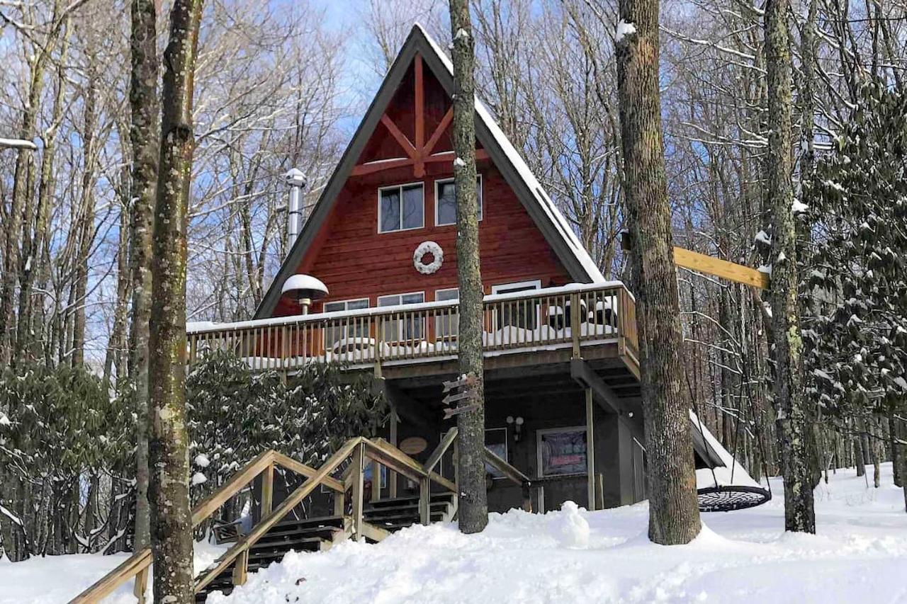 A-Frame Cabin With Hot Tub 1 Mi To Beech Mountain! Exteriör bild