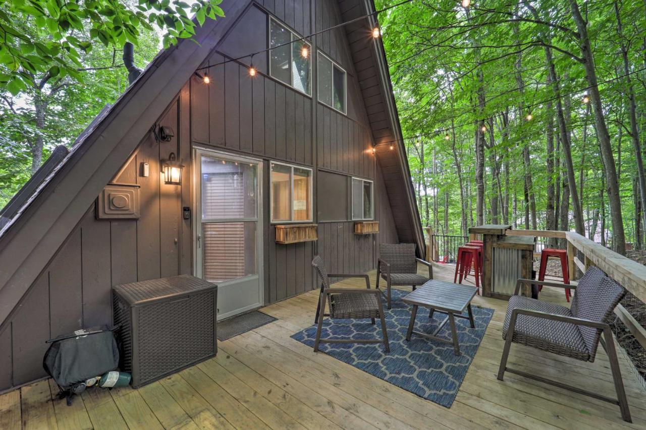 A-Frame Cabin With Hot Tub 1 Mi To Beech Mountain! Exteriör bild