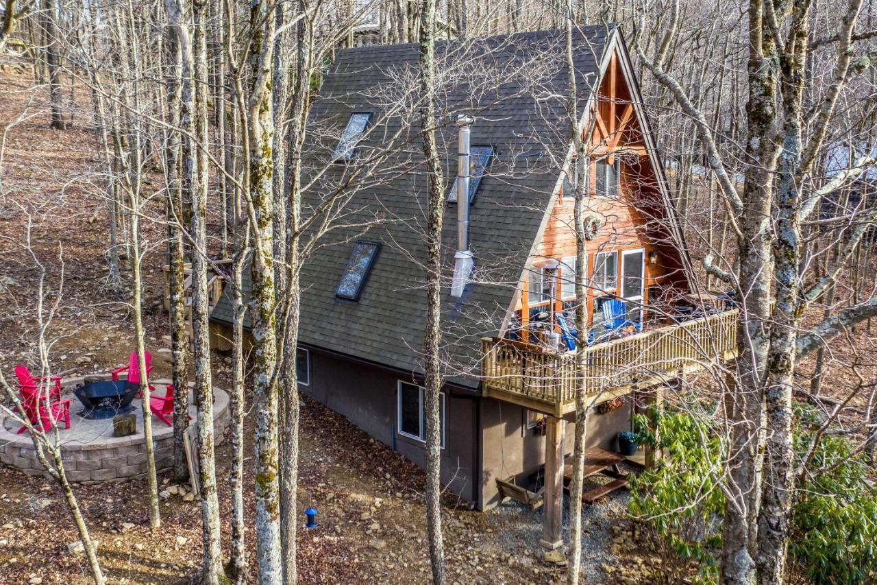 A-Frame Cabin With Hot Tub 1 Mi To Beech Mountain! Exteriör bild