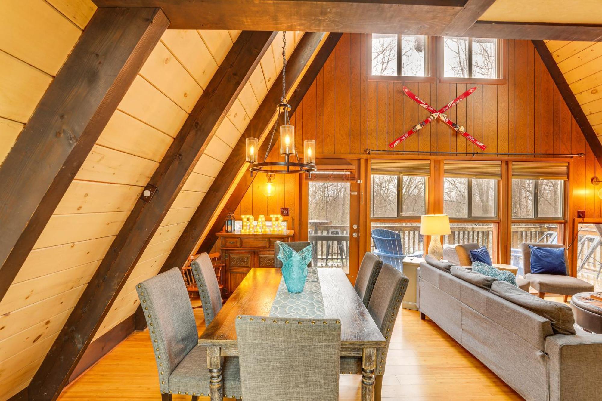 A-Frame Cabin With Hot Tub 1 Mi To Beech Mountain! Exteriör bild